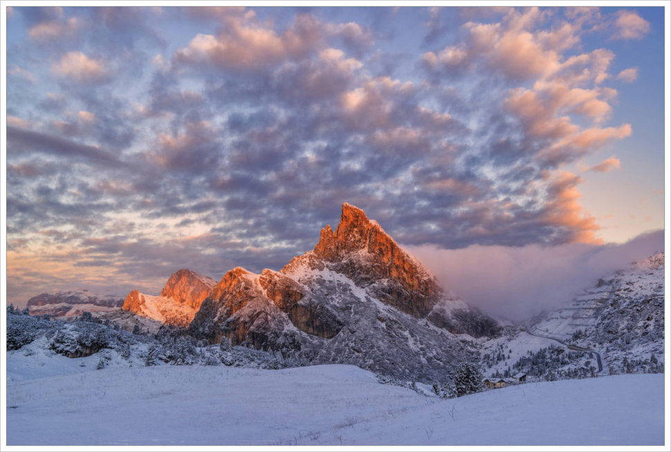 První sníh v Passo Falzarego - fotografický workshop Čarovné podzimní Dolomity