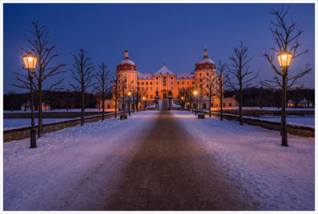 Bílé ráno u zámku Moritzburg - fotografický workshop Drážďany, Moritzburg a Míšeň