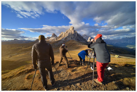 Fotografické nasazení v Passo Giau - fotografický workshop Čarovné podzimní Dolomity