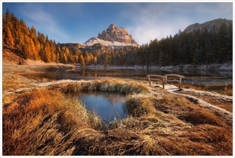 Mrazivé podzimní ráno u Tre Cime di Lavaredo- fotografický workshop Čarovné podzimní Dolomity