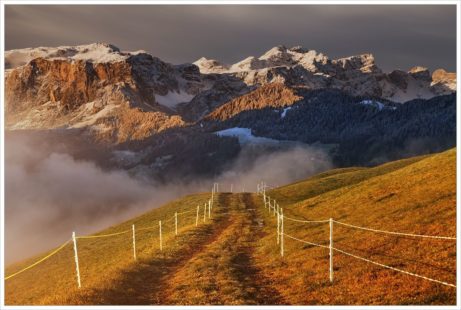 Podzimní ráno v oblasti Alta Badia - fotografický workshop Čarovné podzimní Dolomity