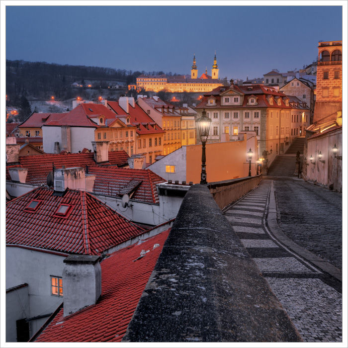 Pohled od Pražského hradu směrem k Radnickým schodům - Fotografický workshop Magická zimní Praha