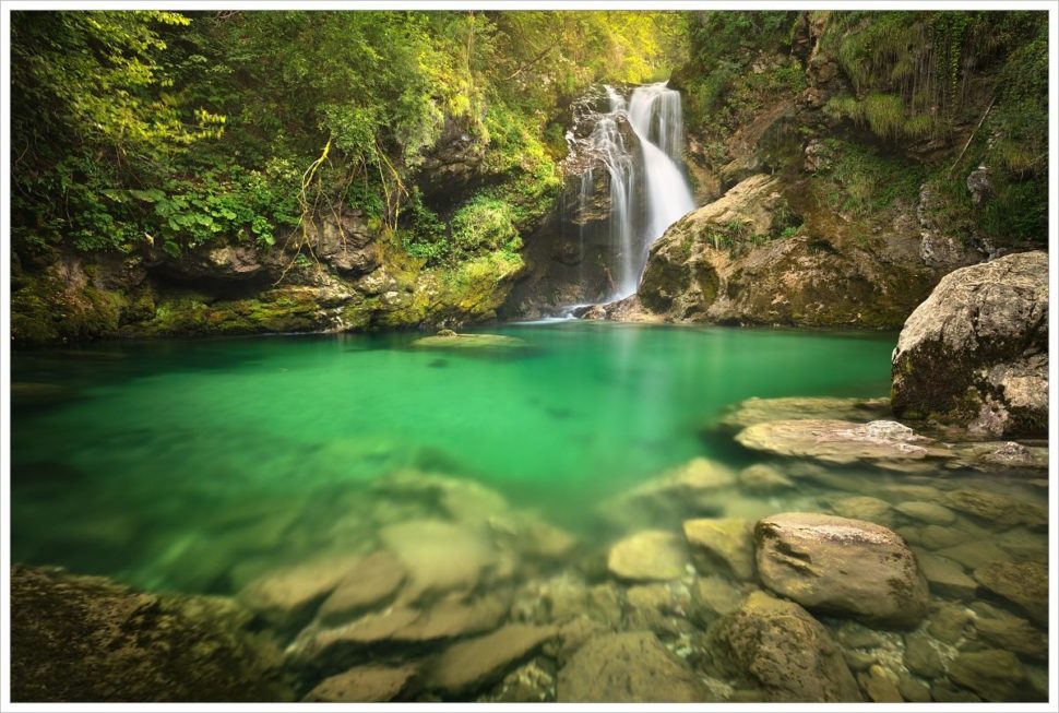 Vodopád Šum v soutěsce Vintgar - fotografický workshop Pohádkové podzimní Slovinsko